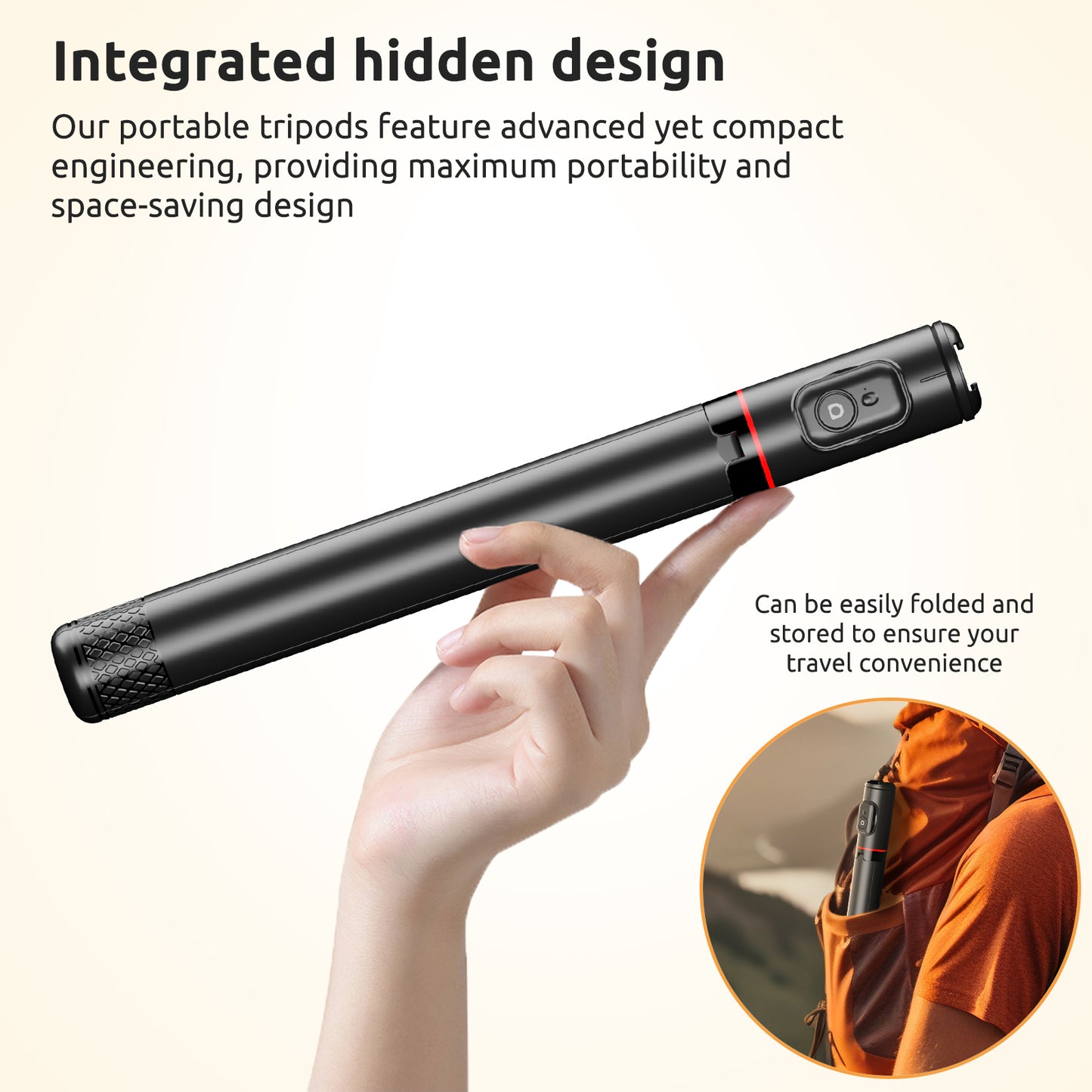 Tripod & Portable Selfie Stick with Remote, C10