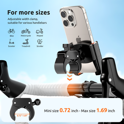 TT1 Bike Phone Holder Bicycle [Camera Friendly]