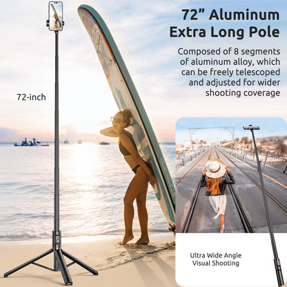 Tripod & Portable Selfie Stick with Remote, C10