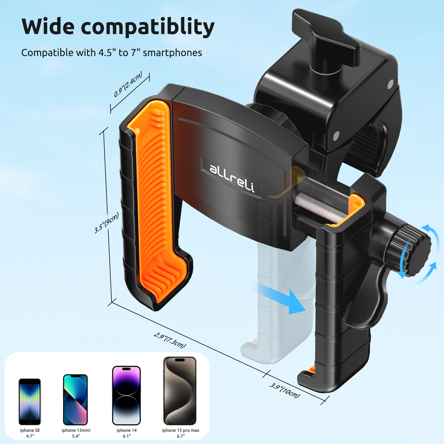 TT1 Bike Phone Holder Bicycle [Camera Friendly]