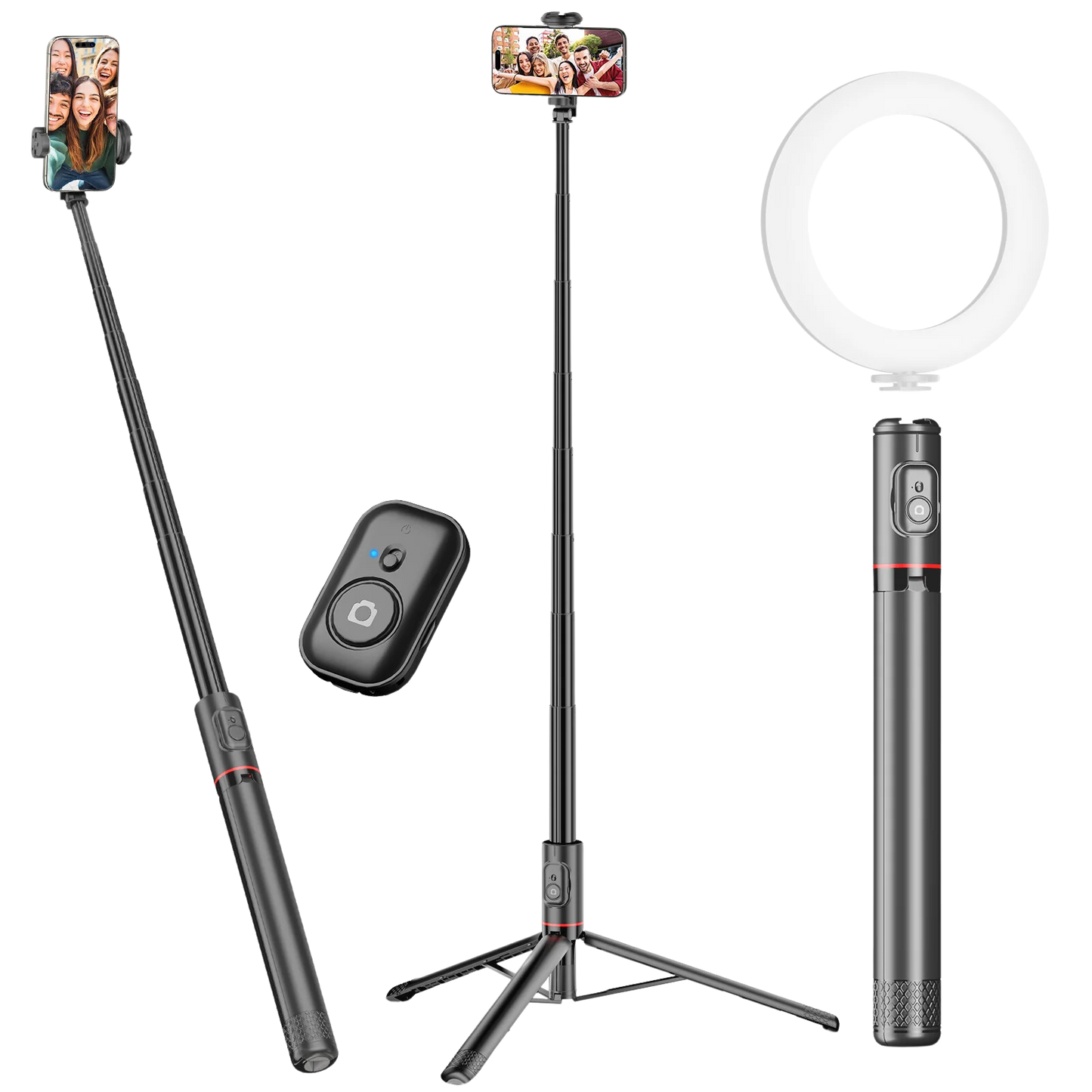 Tripod & Portable Selfie Stick with Remote, C10