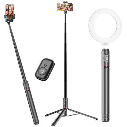 Tripod & Portable Selfie Stick with Remote, C10